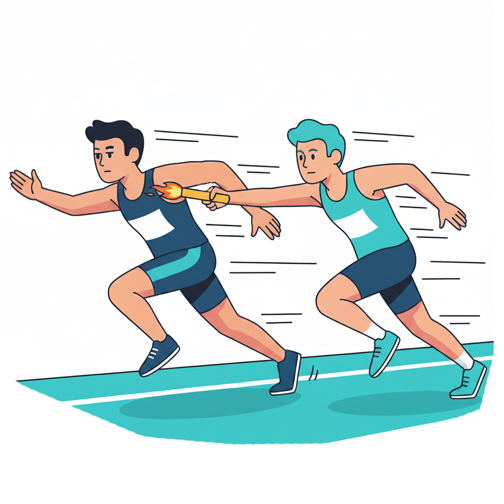 Relay baton handover